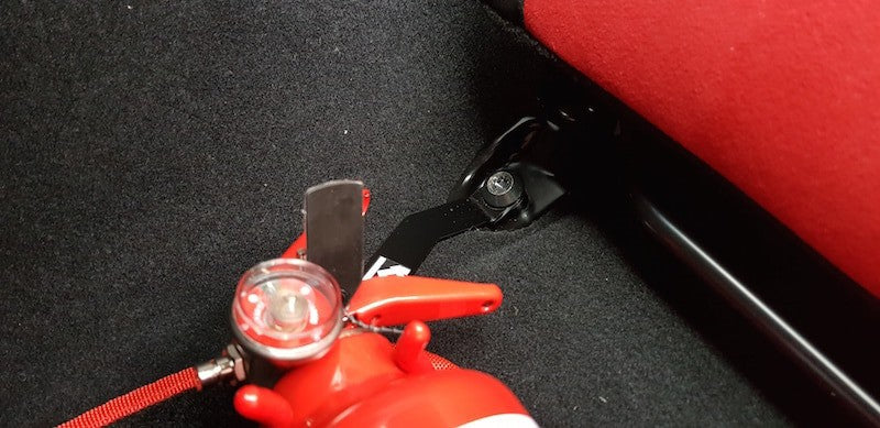 Honda Civic Type R FK8 Fire Extinguisher Bracket installed