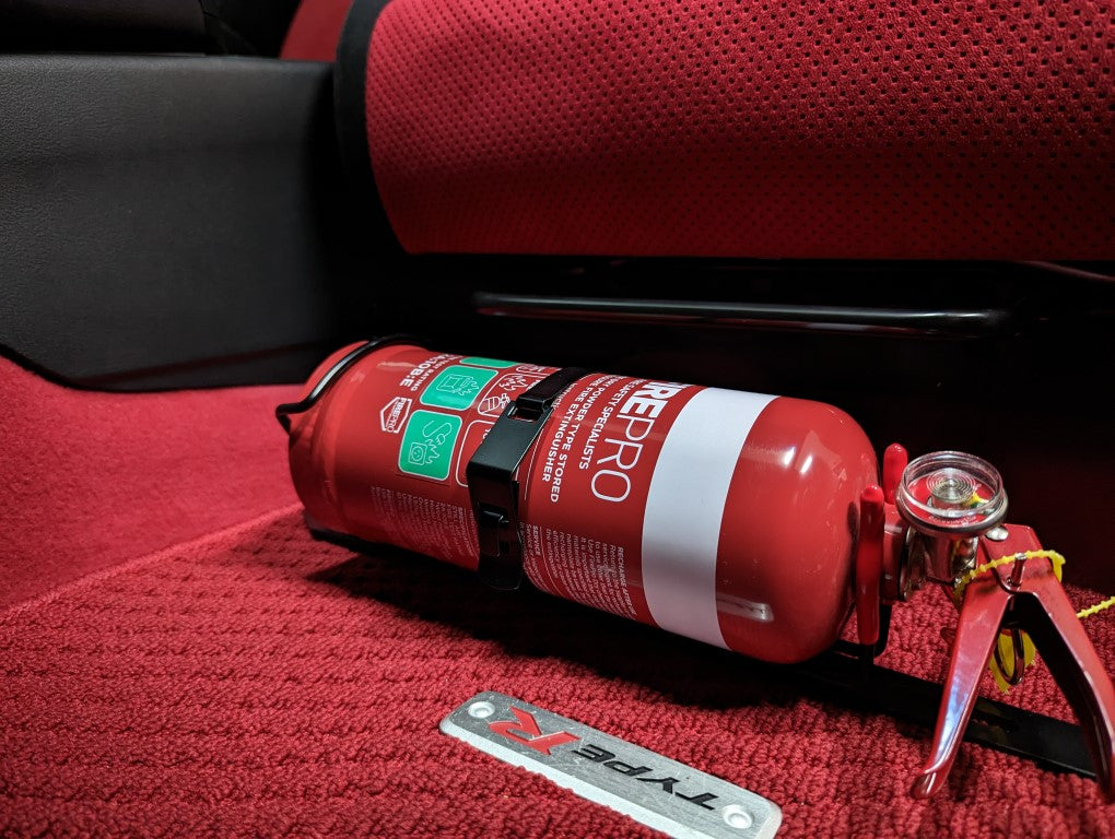 Honda Civic FD2 Fire Extinguisher Bracket installed